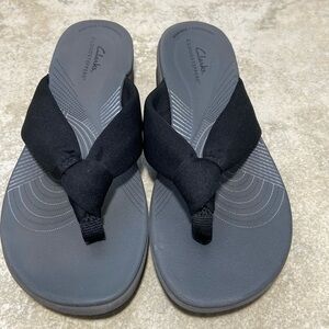 Clarks Arla Glison Casual Flip Flop Black Sandals